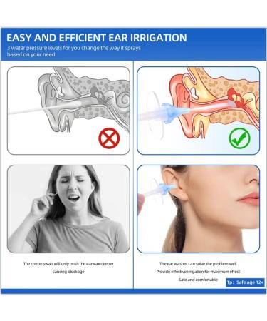 XJRHSCGS Electric Ear Wax Removal Kit - Ear Irrigation System with 3 Pressure Levels, 6 Tips, and Silicone Hose - Buy Online on GoSupps.com