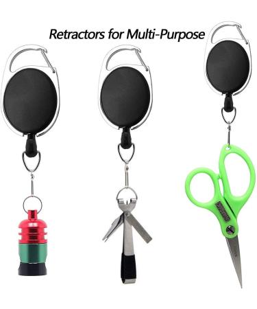 6PCS HiBD Fishing Zinger Retractors with 360 Rotation Buckle - Ideal for Fishing, Climbing, Hiking & Outdoor Sports - Buy Online on GoSupps.com