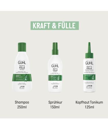 Guhl Kraft & F lle Lot d'avantages : Shampooing 250 ml + Tonique pour le cuir chevelu 125 ml + traitement par pulv risation 150 ml pour l'amincissement et la perte de cheveux - Buy Online on GoSupps.com