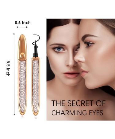 CRINSLY 2022 Upgraded Black Eyelash Glue Pen 2 in 1 Self-Adhesive Eyeliner | Long-Lasting & Waterproof Formula for Sensitive Eyes | Quick-Drying & Latex-Free | Strong Hold (2Pcs Black) - Buy Online on GoSupps.com