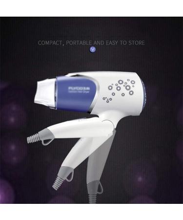 ADITAM 1200 Watt Compact Hair Dryer with Folding Handle Dual Voltage Travel Hair Dryer Double The Comfort - Buy Online on GoSupps.com