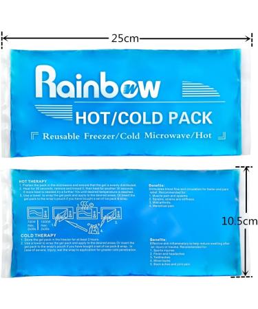 Reusable Gel Ice Packs 2 Pack - Hot and Cold Therapy for Injuries and Pain Relief - Flexible Comfort Ice Pack for Neck, Ankle, Knee, Shoulder, Elbow, Wrist, Feet - 9.8 x 4.3 - Buy Online on GoSupps.com