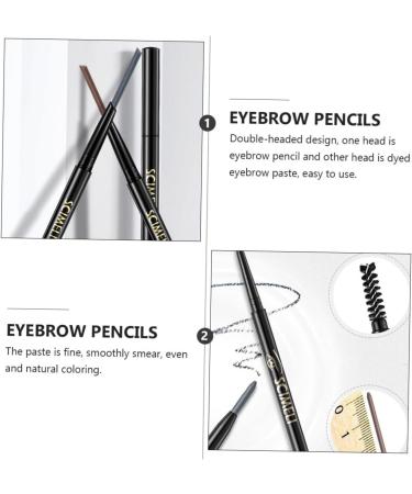 Healvian 2pcs 2 1 Eyebrow Makeup Tools Waterproof Eyebrow Pencils Eyebrow Tools Black Eyebrow Pencil 1 count (Pack of 1) Greyx2pcs - Buy Online on GoSupps.com