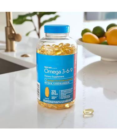 Members Mark Omega 3-6-9 Softgels 1600 mg (300 Count.) Heart Brain Joint Skin & Eye Health Essential Fatty Acids Blend - Buy Online on GoSupps.com