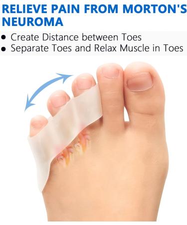 JKcare Pinky Toe Separators & Protectors - Silicone Little Toe Spacer for Pain Relief - 6 Pack (Transparent) - Buy Online on GoSupps.com