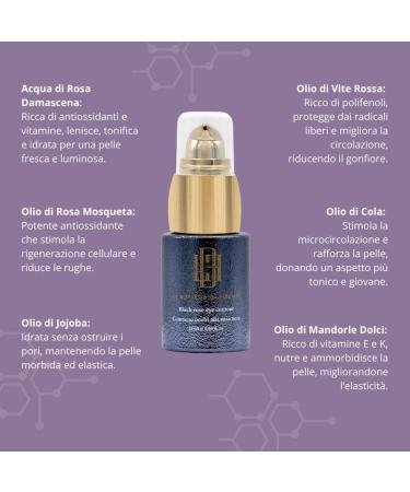  LBF La Bottega di Florence Contorno Yeux la Rose Noire - Moisturizing and Regenerating Eye Contour Cream - 15 ml - Buy Online on GoSupps.com