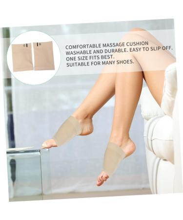 FOMIYES Flatfoot Orthotics - Arch Support Insoles | Comfort Massage Pad | Elastic Foot Pads | Khaki Color | 1 Pair (11.5x7.7x1.5cm) - Ship Worldwide - Buy Online on GoSupps.com