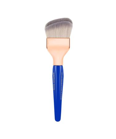 Bdellium Tools Professional Makeup Brush - Golden Triangle 971 Large Slanted Double Dome Blender - With All Vegan and Soft Synthetic Fibers For Foundation Application & Blending (Blue 1pc)