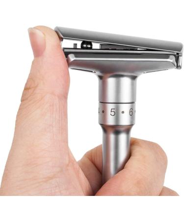 QSHAVE Adjustable Double Edge Safety Razor with Titanium Coated Blades - Buy Online on GoSupps.com