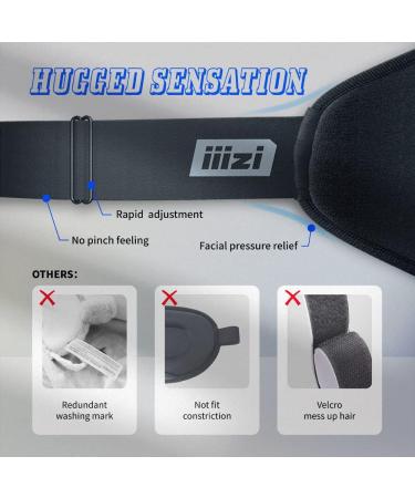 iiizi 3D Sleep Mask for Women Men - Black | Ideal for Sleeping, Travel, Yoga, and Naps | Lightweight and Comfortable - 1 Pack - Buy Online on GoSupps.com