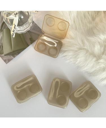Simple portable transparent contact lens box Simple contact lens case kit for girls lens care box travel set