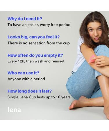 Lena Sensitive Menstrual Cup | Soft Reusable Period Cup | 12h Wear | Tampon Alternative | Small Clear Design - Buy Online on GoSupps.com