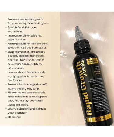 Premium Rapid Growth Hair Oil 100ml - Enhance Volume & Shine | Black & Gold - International Shipping Available - Buy Online on GoSupps.com
