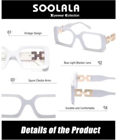SOOLALA The Reading Glasses Company Blue Light Blocking Womens Reading Glasses White 2.5 x - Buy Online on GoSupps.com