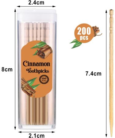 10 Pack Cinnamon Toothpicks - Flavored Toothpicks for Adults | 200 Pcs Cinnamon Infused Toothpicks | International Shipping Available - Buy Online on GoSupps.com
