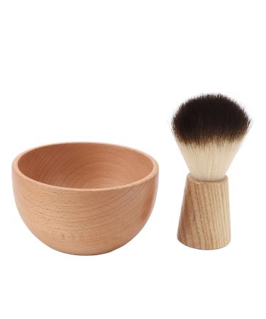 Durable Men's Razor Brush Set - Portable Foam Production with Wooden Handle & Stainless Steel Bowl for Home Salon & Travel - Buy Online on GoSupps.com