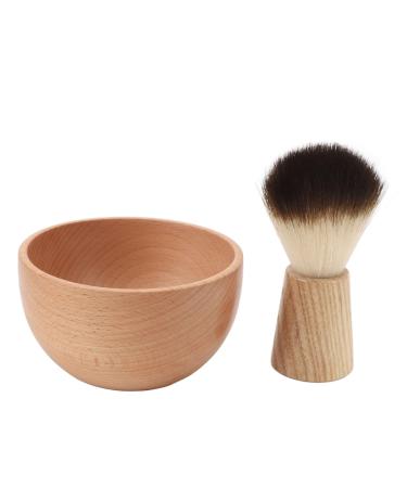 Noennull Razor brush set for men shaving brush with bowl versatile soft bristles light portable sortable shaving brush bowl set for salon at home travel