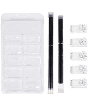 Minkissy 1 Set Nail Extension Set Led Builder Clamps Nail Tech Accessories Nail Form Clips Finger Extension Manicure Tool Nail Kits Builder Assistant Tool Aluminum Alloy Self Made Extend