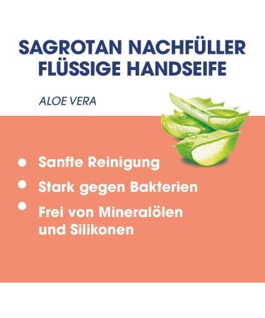 Sagrotan Aloe Vera Hand Soap Refill Bag Liquid Hand Soap 500 ml - Buy Online on GoSupps.com