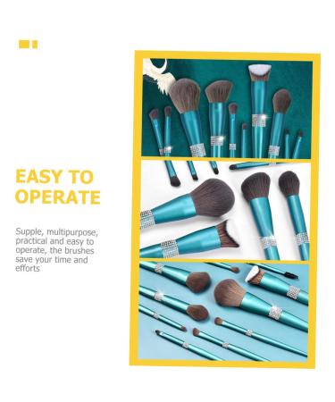 FRCOLOR Diamond Makeup Brush Set - 3 Pieces Eye Shadow & Blending Brushes for Women | Premium Plastic Makeup Tools - Buy Online on GoSupps.com