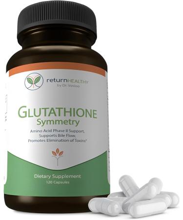 Return Healthy Glutathione Symmetry | S-Acetyl Glutathione Supplement | Antioxidants & Detoxification Supplement | Natural Cellular Support | All-Natural Vegan Non-GMO 120 caps - Buy Online on GoSupps.com