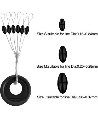 Outus 1200 Fishing Rubber Bobber Beads Stopper 6-in-1 Black Float Sinker Stops - Medium Oval Shape - Buy Online on GoSupps.com