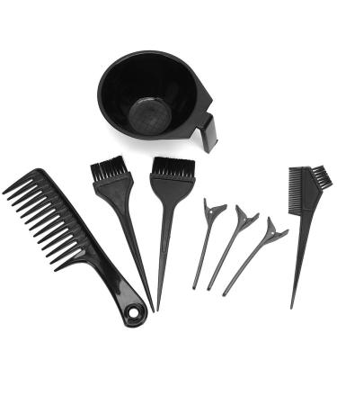 Hair Dyeing Tool 8pcs Professional Hair Dyeing Tool Highlights Comb Hair Clip Dyestuff Mixing Bowl Kit