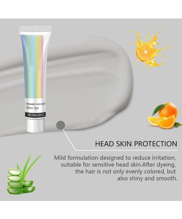  homomdy Natural Serum Silver Hair Dye Permanent Silver Grey Hair Dye Shiny Balm Beautiful and Easy to Use Fashionable and Durable.(2pcs) - Buy Online on GoSupps.com