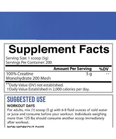 Angry Supplements Creatine Monohydrate 200 Mesh Premium Performance Unflavored Powder - Pure Muscle Fuel for Strength and Workout Endurance for Men and Women (1 Kilo 200 Servings) 2.2 Pound (Pack of 1) - Buy Online on GoSupps.com