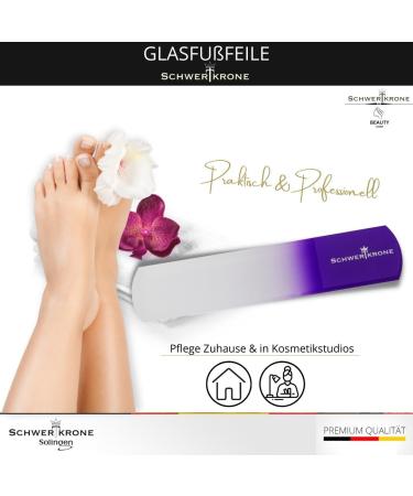Buy Czech Republic Sword Crown Glass Footfile - 16 cm Double-Sided Crystal Pedicure Tool for Gentle Cornel Removal - 1 Pack - Buy Online on GoSupps.com