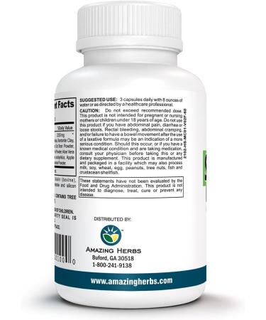 Amazing Herbs Super CKL Colon Detox - All-Natural Herbal Colon Cleanser Improves Digestion & Aids in the Removal of Waste - 60 Count - Buy Online on GoSupps.com