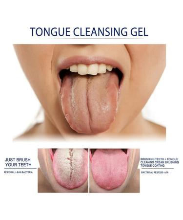 Tongue Cleaning Gel & Brush Kit | Bad Breath Cleaner & Tongue Scraper | Mint Scent for Fresh Breath - Buy Online on GoSupps.com