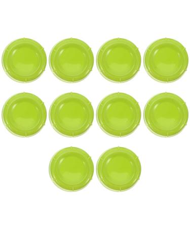BESTonZON 10pcs Baby Bottle Seal Cap Infant Bottles Replacement Feeding Bottle Cap for Travel Breastfeeding Bottles Breast Milk Bottles Anti Caps Kit Screw-in Food Grade Pp Mother Travel Cap Green 4.3x4.3x1.5cm