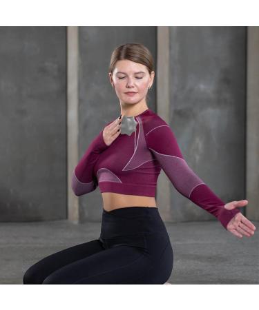 Structured Massage Ball | Trigger Point Spherical Massager | Self-Massaging Spiky Balls for Deep Tissue Myofascial Relaxation | Ideal for Yoga & Pilates - Gray - Buy Online on GoSupps.com