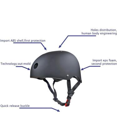 Adults Skateboard Protection Set, Helmet with Knee and Elbow Pads for Scooter, BMX, Cycling - Black (M) - Buy Online on GoSupps.com