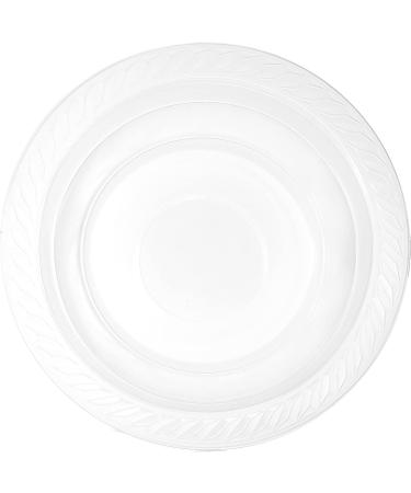 GOURMEX 5oz Plastic Plates Disposable | Clear Party Plates Bulk Disposable Plates | Microwaveable Food Safe BPA Free Disposable Plates (5oz) - Buy Online on GoSupps.com