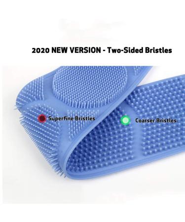 2020 Updated Silicone Back Scrubber for Shower - Easy to Clean Body Brush Exfoliator - Hygienic - Lilac Purple - Buy Online on GoSupps.com