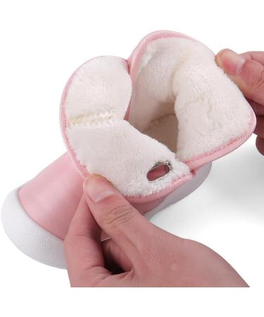 LACOFIA Toddler Winter Snow Boots | Anti-Slip Rubber Sole | Waterproof & Warm | 4 UK Child C Pink - Buy Online on GoSupps.com