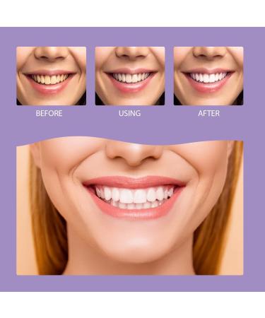 Purple Teeth Whitening Toothpaste 30ml - Bright White Teeth Stain Removal from Coffee & Smoking Violet Formula for Color Correction - Buy Online on GoSupps.com