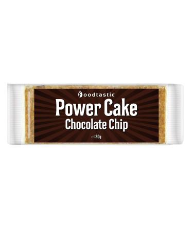 FoodTastic Power Cake Chocolate Chip (10 x 120g) |Delicious juicy oat bar |Handmade flapjack energy seals made of oatmeal