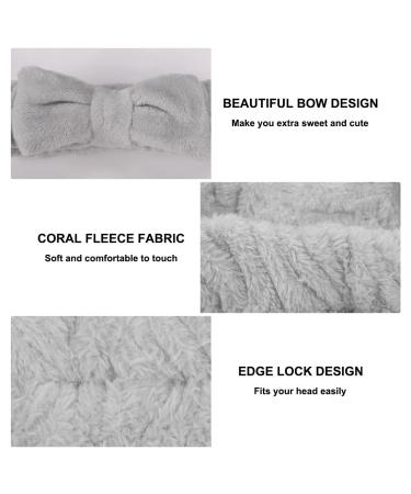 SONSENAI Bow Hair Band 4-Pack - Soft Carol Fleece Headbands for Women - Makeup Shower Headwraps - Multi-colored - Buy Online on GoSupps.com