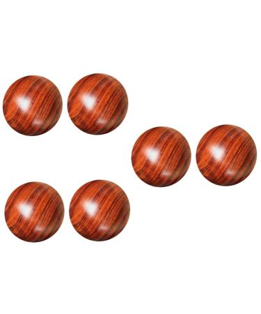 Lurrose 6 pc solid wood massage ball Chinese handmade balls Hand massage devices for stress relief rosewood hand balls plantar fasciitis massage balls wooden balls fitness egg foot sole