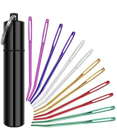 yklbpd 12pieces Yarn Darning Needle Large Big Eye Weaving Needle ,Tapestry Needle Bent Needles with Aluminum Storage Tube - Buy Online on GoSupps.com