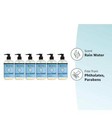 Mrs. Meyer's Rain Water Hand Soap - 12.5 fl. oz, Pack of 6 | Biodegradable Formula with Essential Oils - Buy Online on GoSupps.com