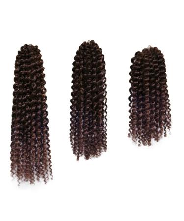Eunice Hair 3 Packs Ombre Brown Braids Extensions - T1B/30 8-12 Inch Marlybob for African American Styles - Buy Online on GoSupps.com
