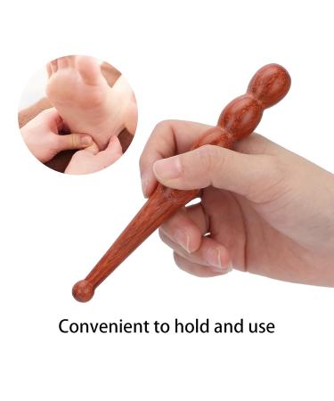 Wood Massage Stick for Foot & Hand Relief | Portable Reflexology Tool for Pain Relief at Home & Travel - Buy Online on GoSupps.com