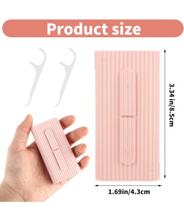 Wllhyf Tooth Flap Case - Automatic Refillable Travel Toothpick & Dental Floss Storage Box for Men & Women (White Blue Pink) - Perfect for On-the-Go Oral Care - Buy Online on GoSupps.com