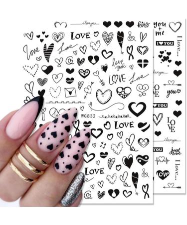 Fashion Romantic Self-Adhesive Heart Love Nail Art Decorations Manicure Accessories Nail Stickers Valentine's Day Decals(4) Style4 - Buy Online on GoSupps.com