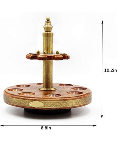 Handmade Pipe Rack-8 Pipes-made of Copper + Pineapple Grid Wood Can Be Rotated 360 Degrees Pipe Accessories - Buy Online on GoSupps.com