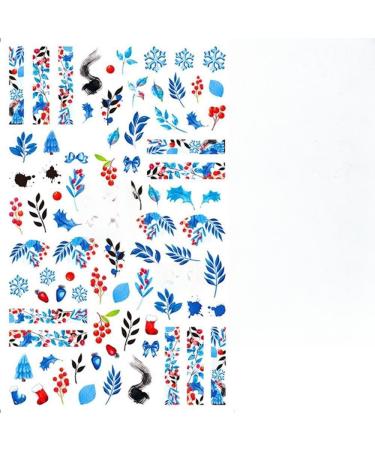 Manicure Snake Adhesive Decals Maple Leaf Nail Stickers Anime Skull Bone 3D Halloween Design Nail Art(F-799)